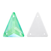 Elektrische Neongrünwrap-Slim-Dreieck-Form hochwertiges Glas-Seau-On-Strass-Strass-Strasssteine